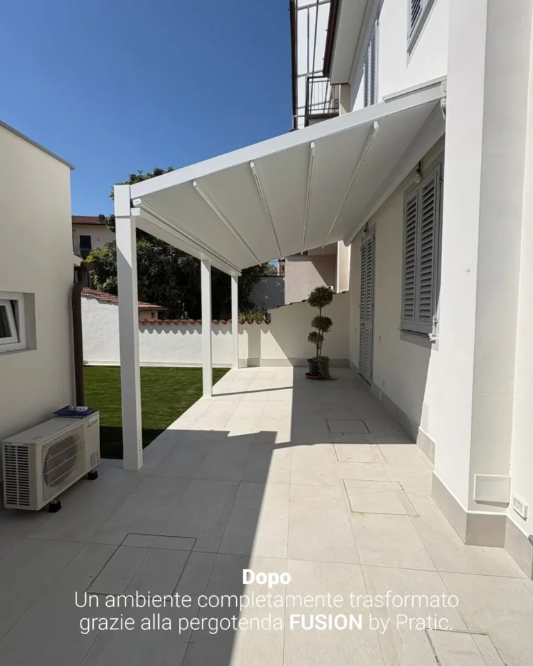Pergotenda FUSION by Pratic installata da Arredo Tenda